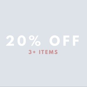 Add 3 items to your bundle for 20% off